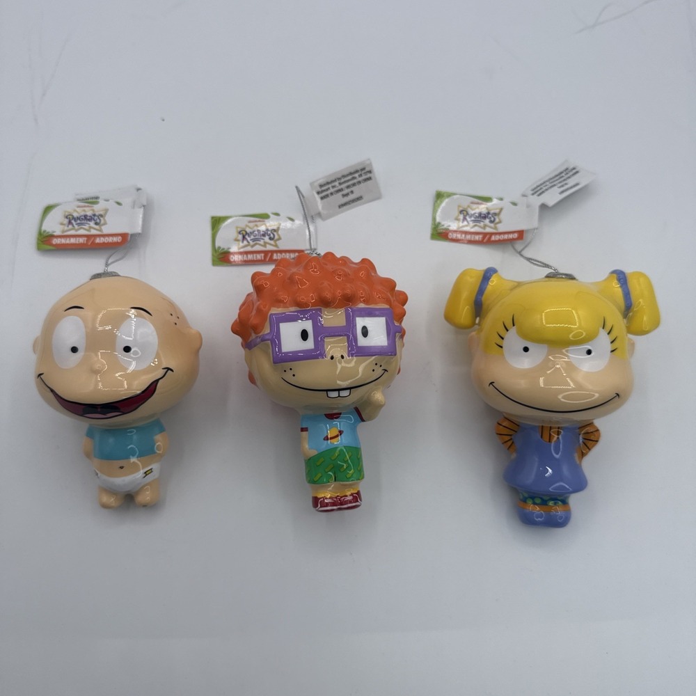 Nickelodeon‎ Rugrats Chuckie & Angelica Baby Christmas Ornament Set Ruz